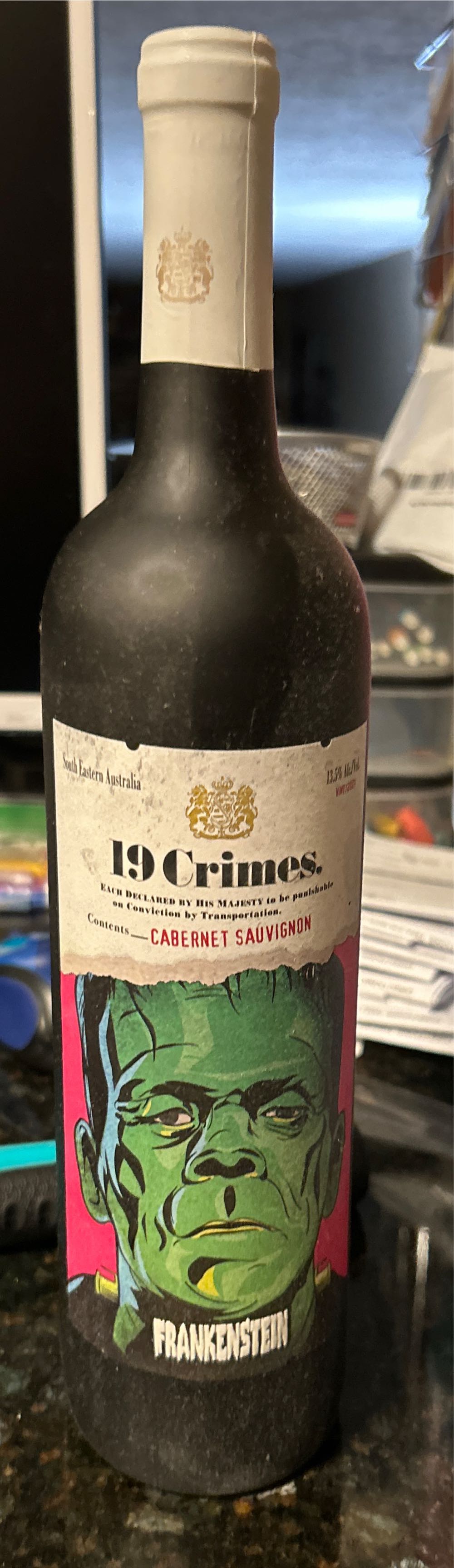 19 Crimes Frankenstein Cabernet - 19 Crimes (750 mL) alcohol collectible [Barcode 012354014121] - Main Image 2