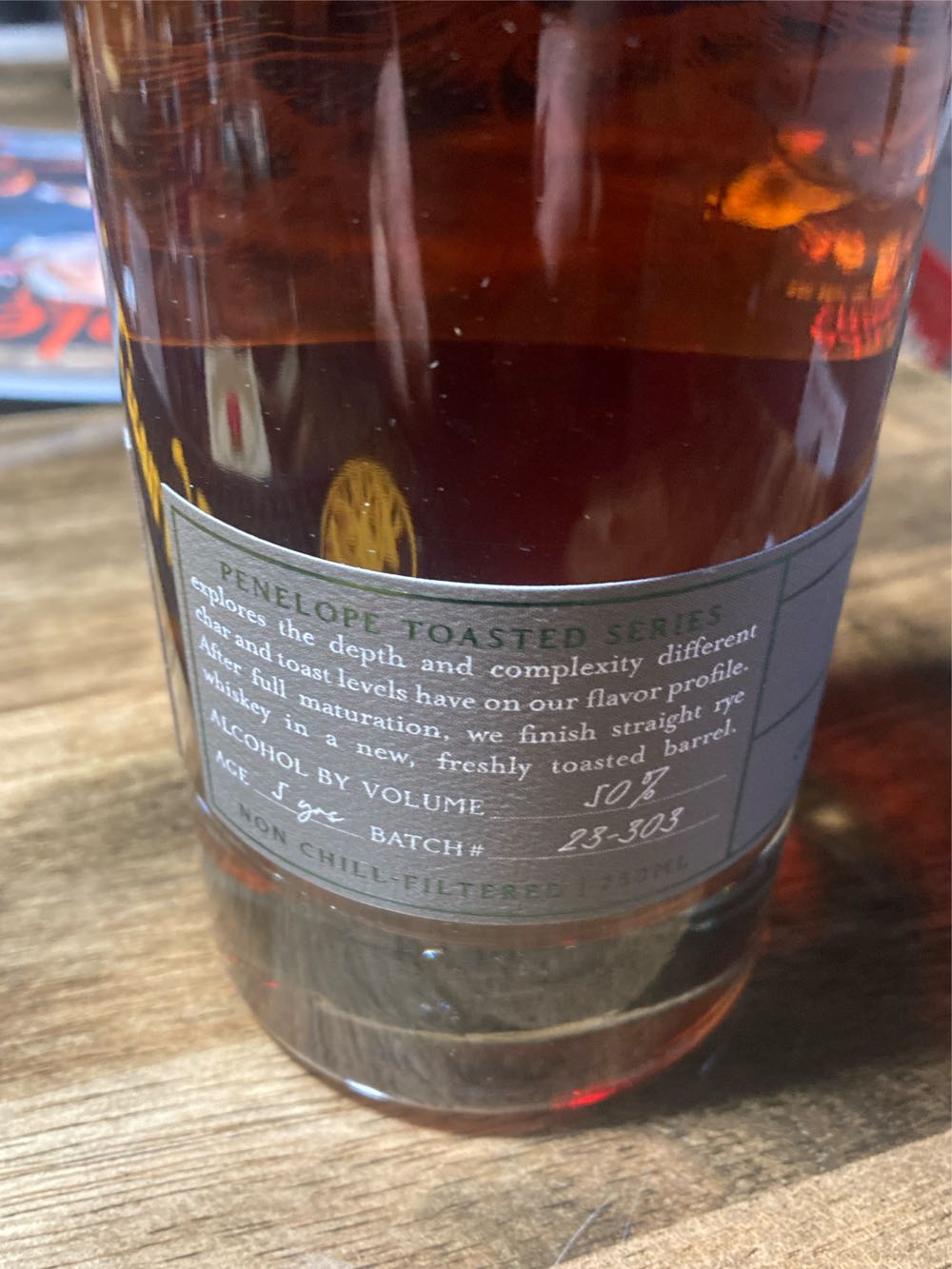 Penelope Toasted Series Straight Rye - Penelope Bourbon Bottling Company (750 mL) alcohol collectible [Barcode 850039598210] - Main Image 2