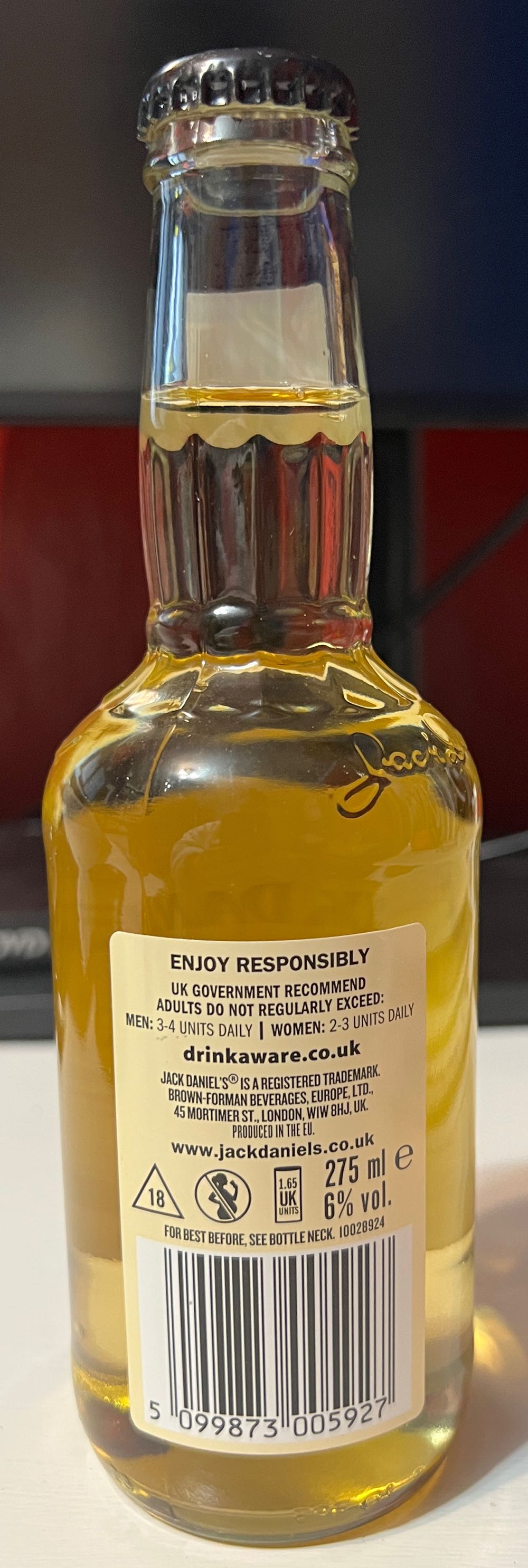 0 Soft Drink Tennessee Honey Liquer Lemonade  (275 mL) alcohol collectible - Main Image 2