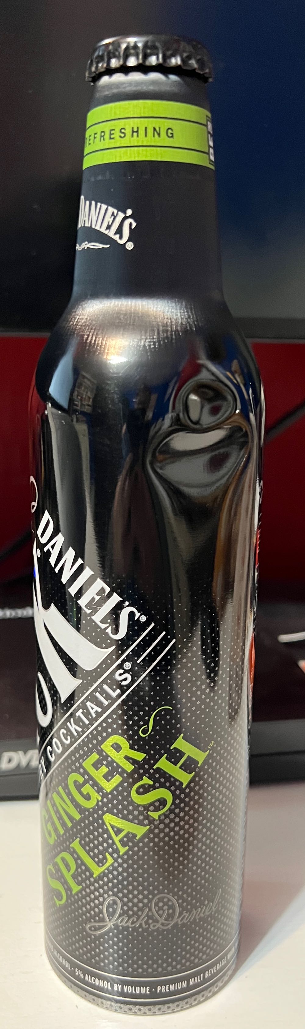 0 Soft Drink Ginger Splash Metal Bottle - Jack Daniel’s Distillery, Lynchburg, TN (16 FL OZ) alcohol collectible - Main Image 3