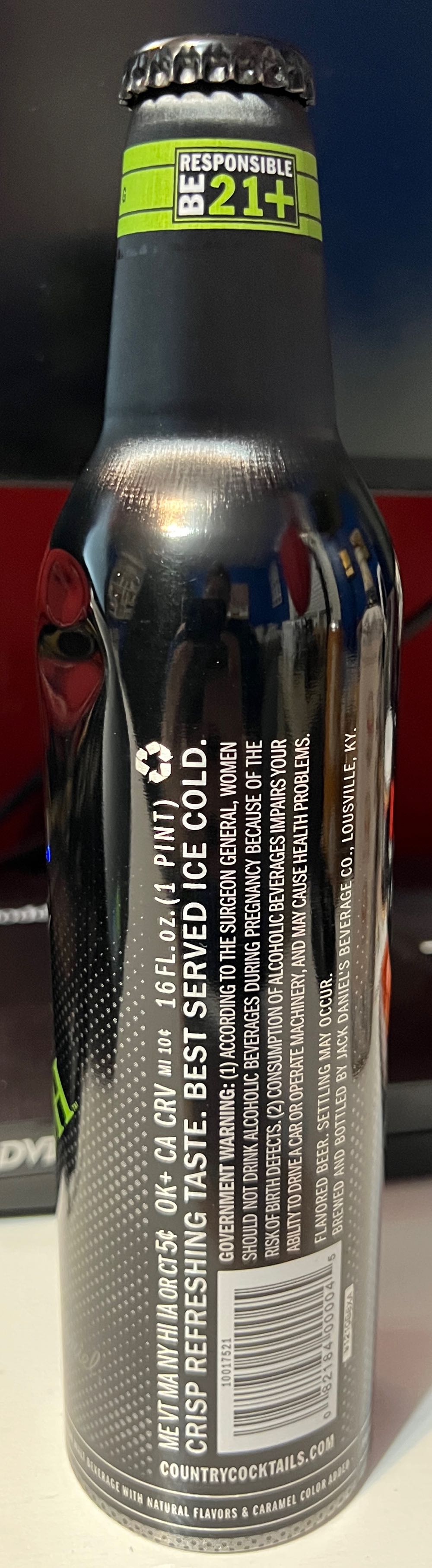 0 Soft Drink Ginger Splash Metal Bottle - Jack Daniel’s Distillery, Lynchburg, TN (16 FL OZ) alcohol collectible - Main Image 4