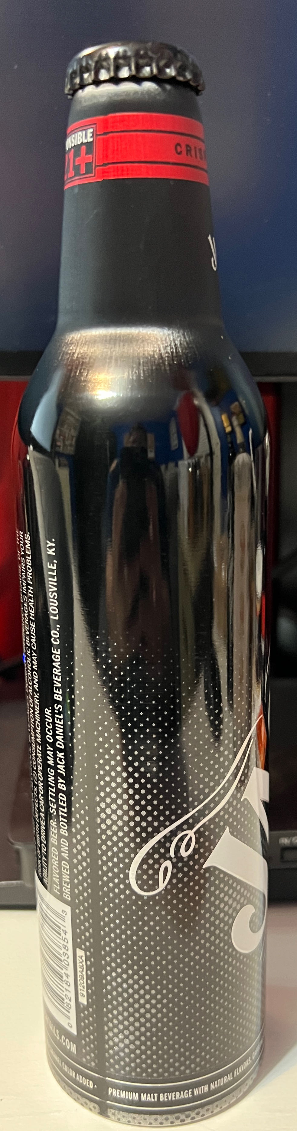0 Soft Drink Black Jack Cola Metal Bottle - Jack Daniel’s Distillery, Lynchburg, TN (16 FL OZ) alcohol collectible - Main Image 2