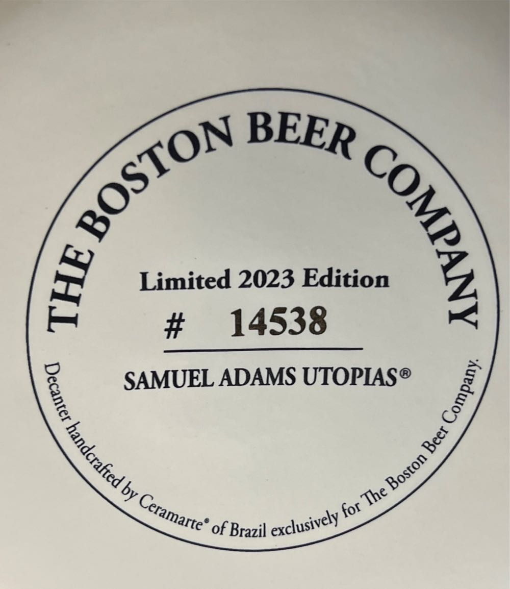 Samuel Adams Utopias Release 24oz – Sam  (24 FL OZ) alcohol collectible [Barcode 087692762355] - Main Image 3