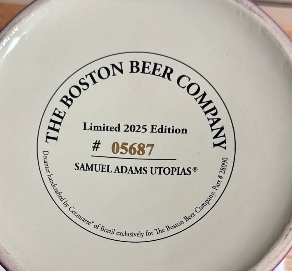 Samuel Adams Utopias Release 24oz – Sam  (24 FL OZ) alcohol collectible [Barcode 087692762355] - Main Image 5