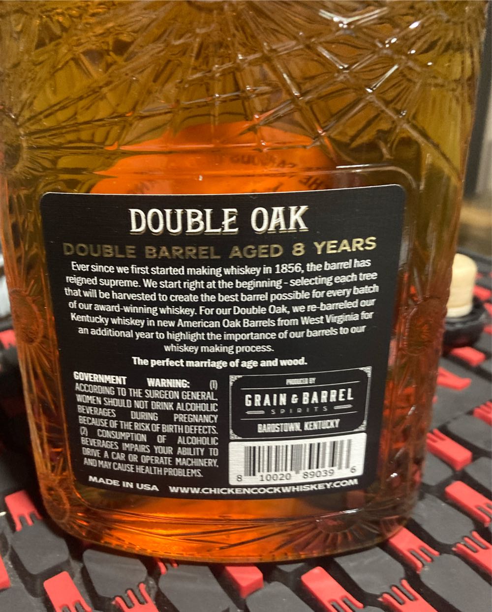 Chicken Cock Double Oak - Grain & Barrel Spirits (750 mL) alcohol collectible [Barcode 810020890396] - Main Image 2