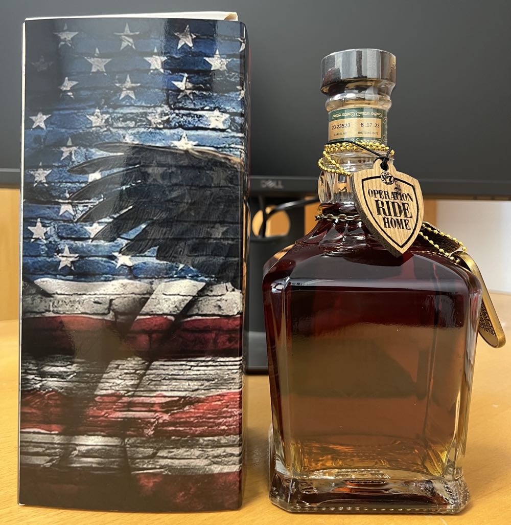 SSSC Suporting Operation Ride Home Rye 2023 - Jack Daniel’s Distillery, Lynchburg, TN (750 mL) alcohol collectible - Main Image 2