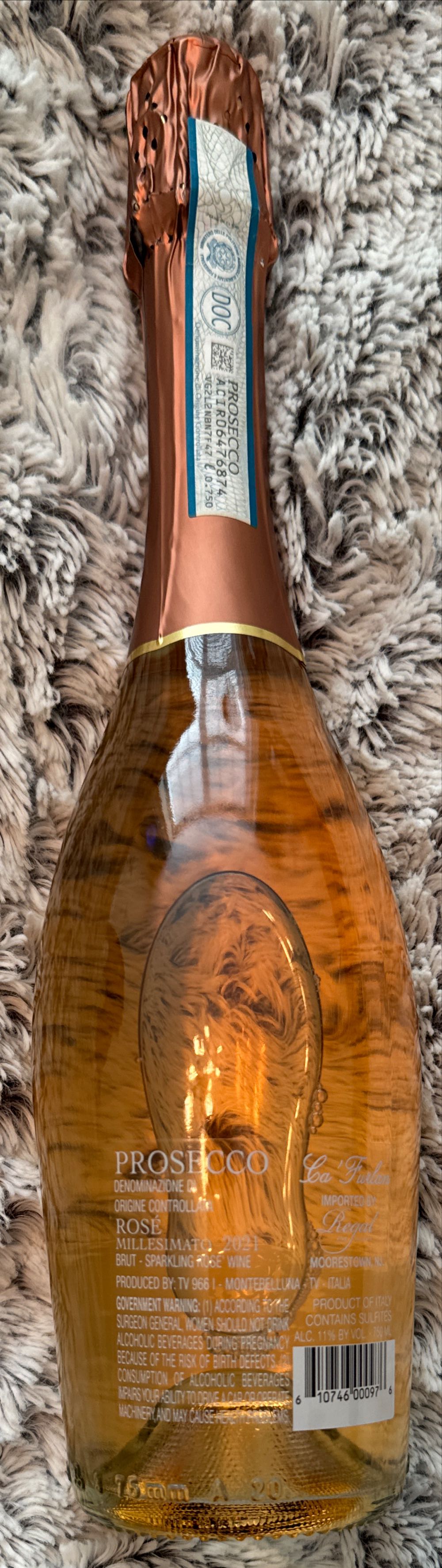 Rose Prosecco Ca’furlan Nv 750ml Furlan Cuvee Mariana  (750 mL) alcohol collectible [Barcode 610746000976] - Main Image 2