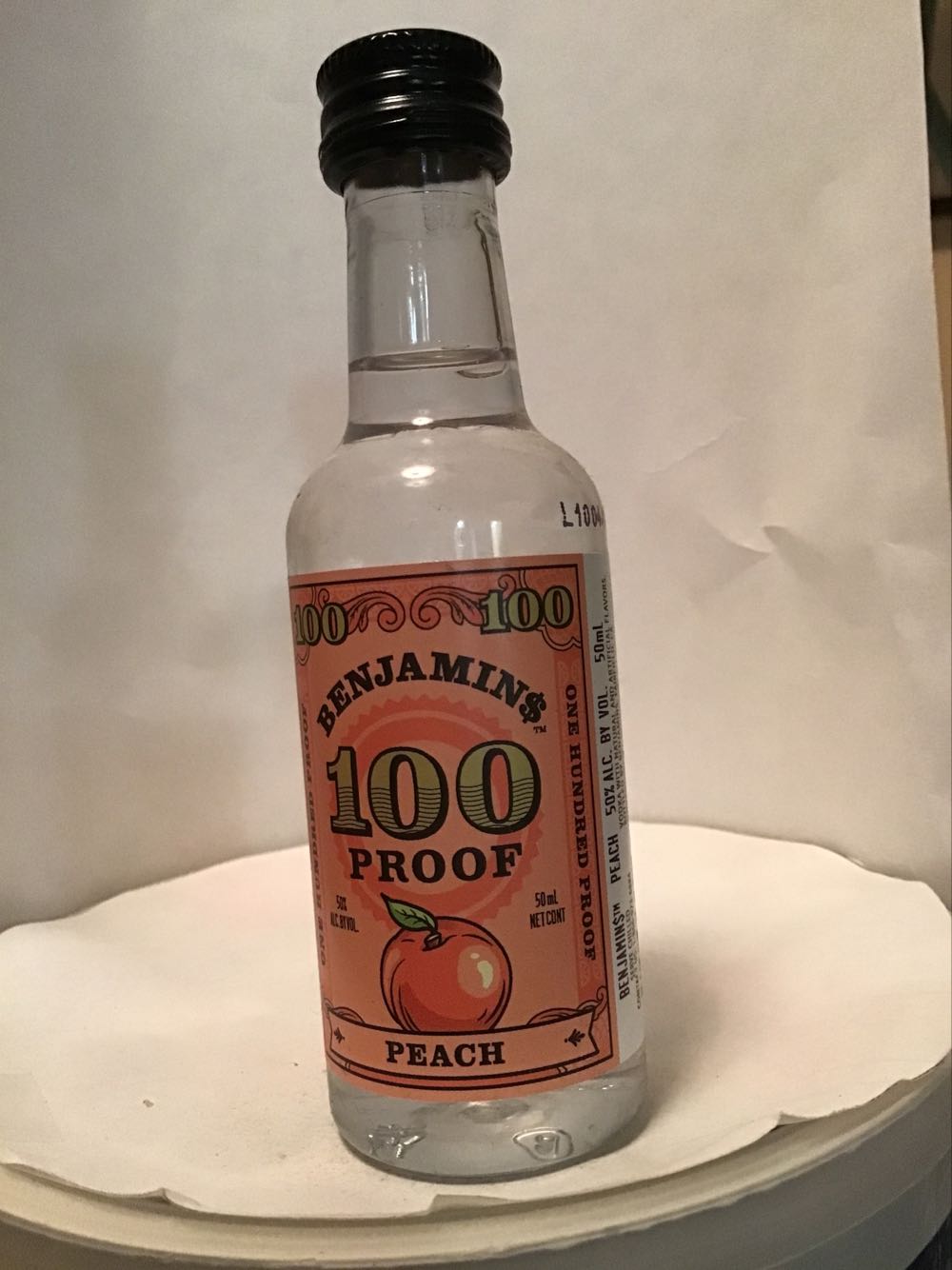 Benjamins Apple & Peach - Benjamins Distillilary (50 mL) alcohol collectible [Barcode 085000007006] - Main Image 2