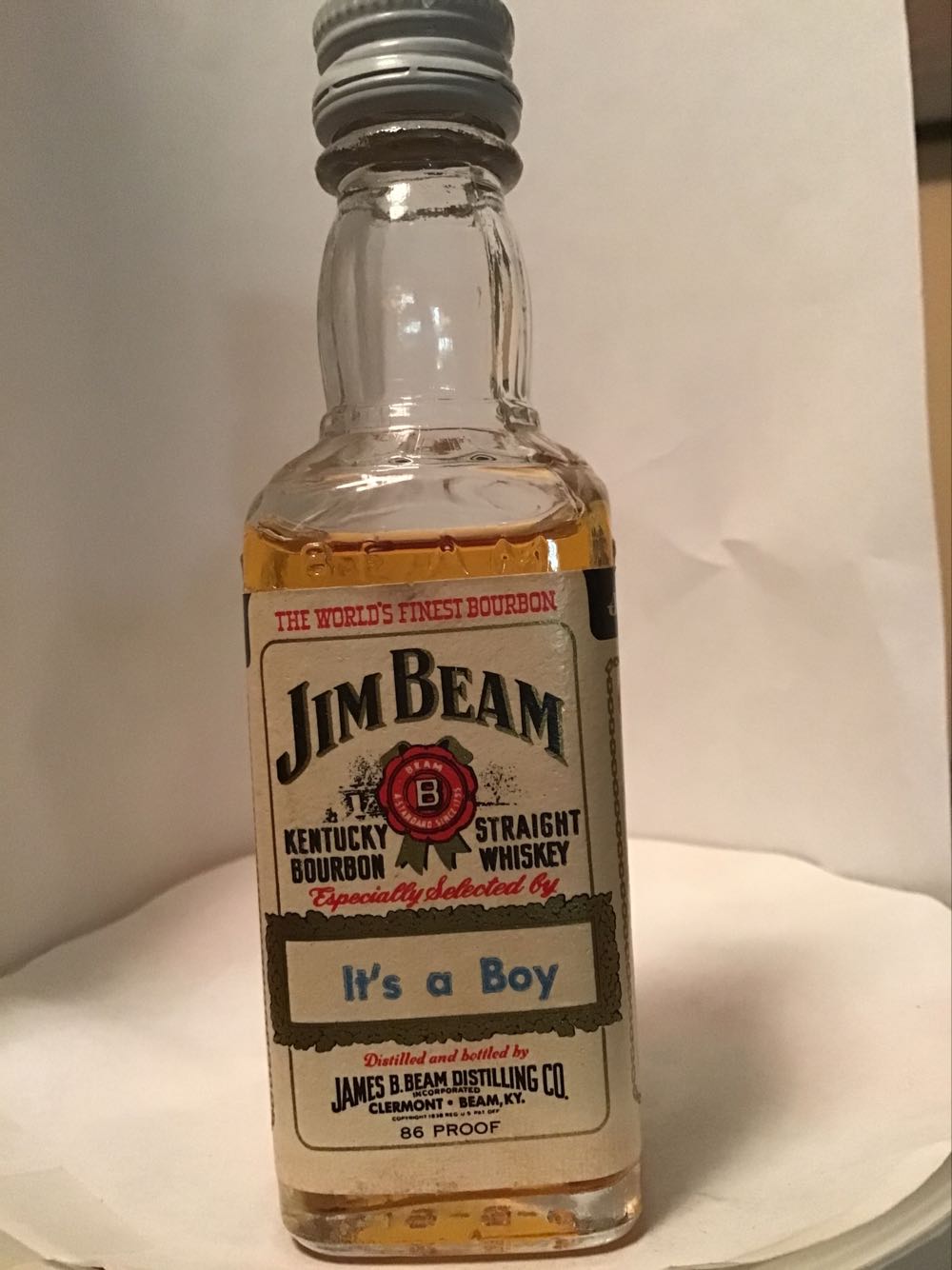 Jim Beam Orange & It’s A Boy - James B Beam Distilling Co (50 mL) alcohol collectible - Main Image 2