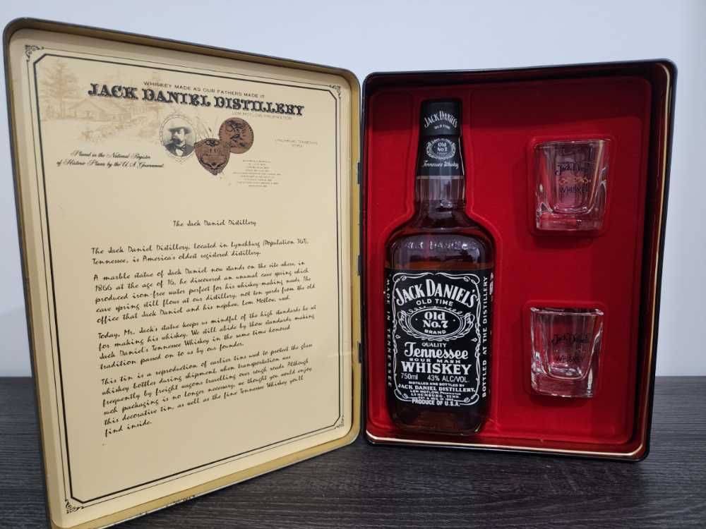 1995 Aussie Tin Set - Jack Daniel’s Distillery, Lynchburg, TN (750 mL) alcohol collectible - Main Image 2