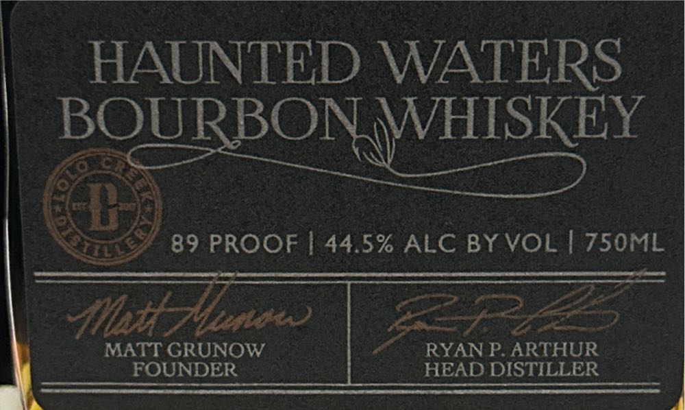Haunted Waters Bourbon Whiskey - Lolo Creek Distillery (750 mL) alcohol collectible [Barcode 852399008040] - Main Image 2
