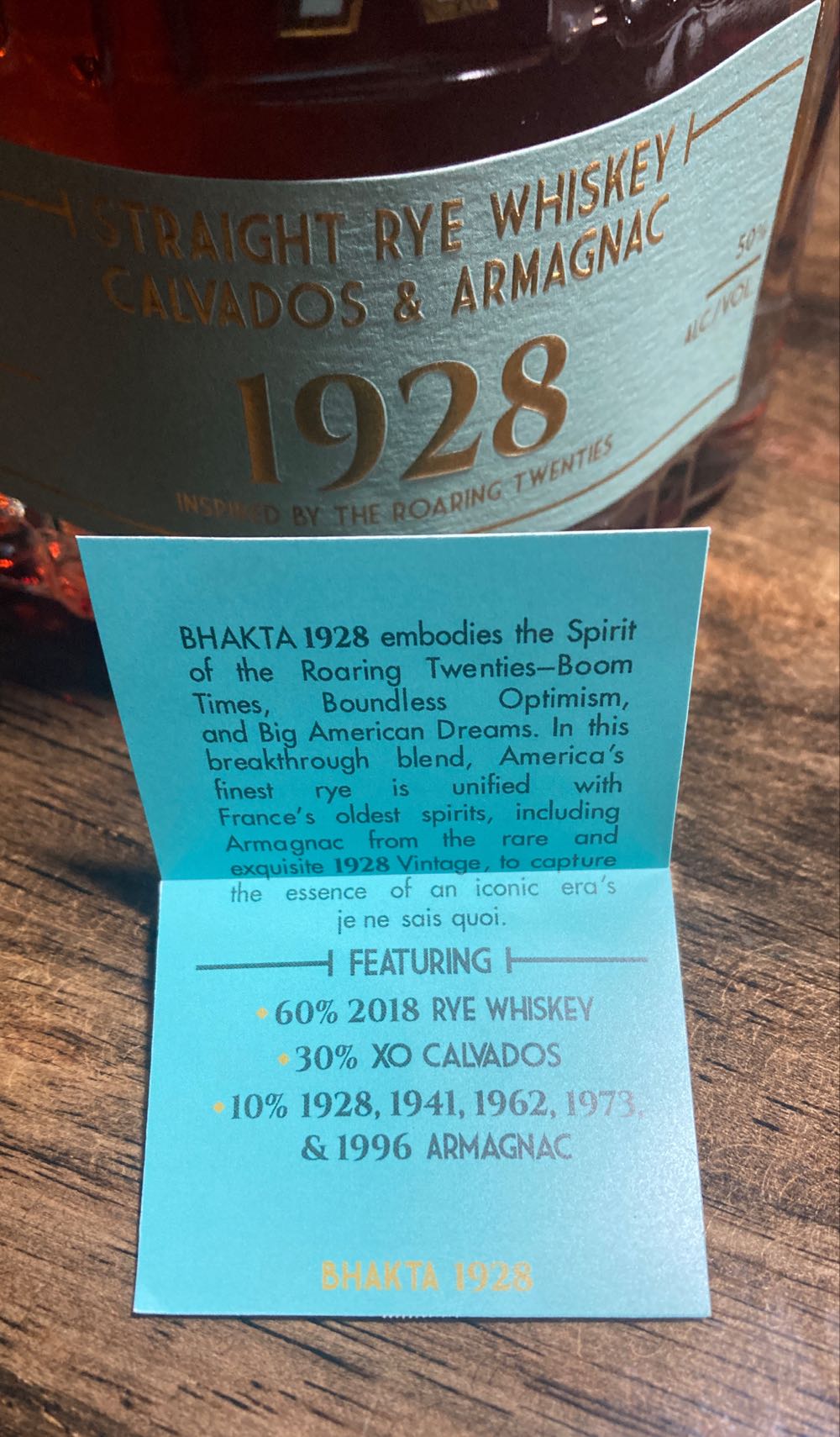 Bhakta Rye 1928 Whiskey Calvados Armagnac - Bottled By Balthazar Rex Shoreham Vt (750 mL) alcohol collectible [Barcode 810103252356] - Main Image 3