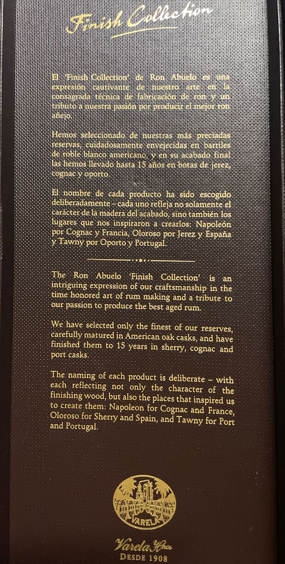 Ron Abuelo Napoleon 750ml Napolean Cognac Cask Rum  (750 mL) alcohol collectible [Barcode 088291012513] - Main Image 3