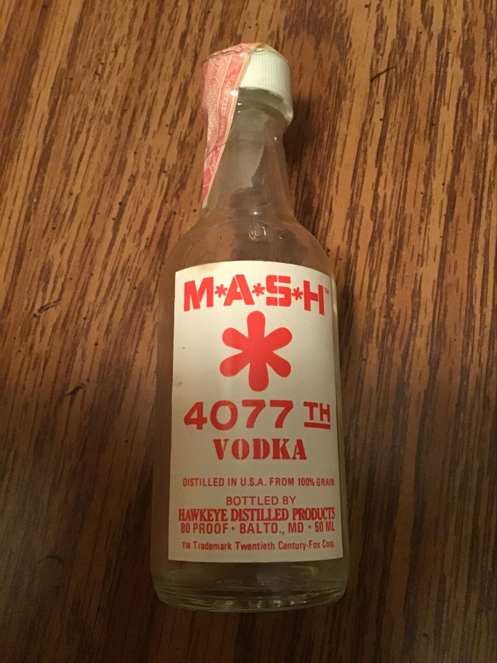 M*A*S*H  - Hawkeye Distillery (50 mL) alcohol collectible - Main Image 1