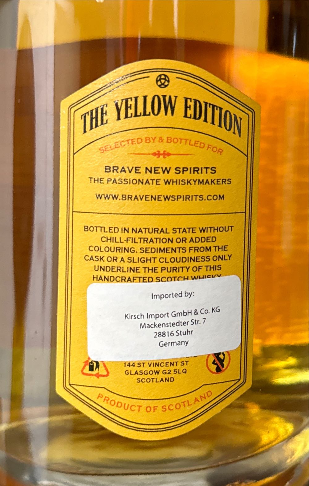 The Yellow Edition Blair Athol 11 Years - Brave New Spirits Ltd (700 mL) alcohol collectible - Main Image 2