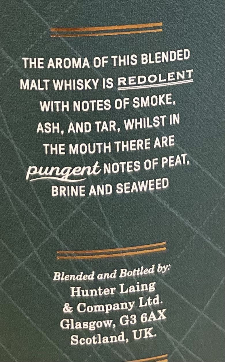 ISLAY JOURNEY Blended Malt Scotch Whisky - Hunter Laing & Company (700 mL) alcohol collectible [Barcode 5060354263181] - Main Image 2