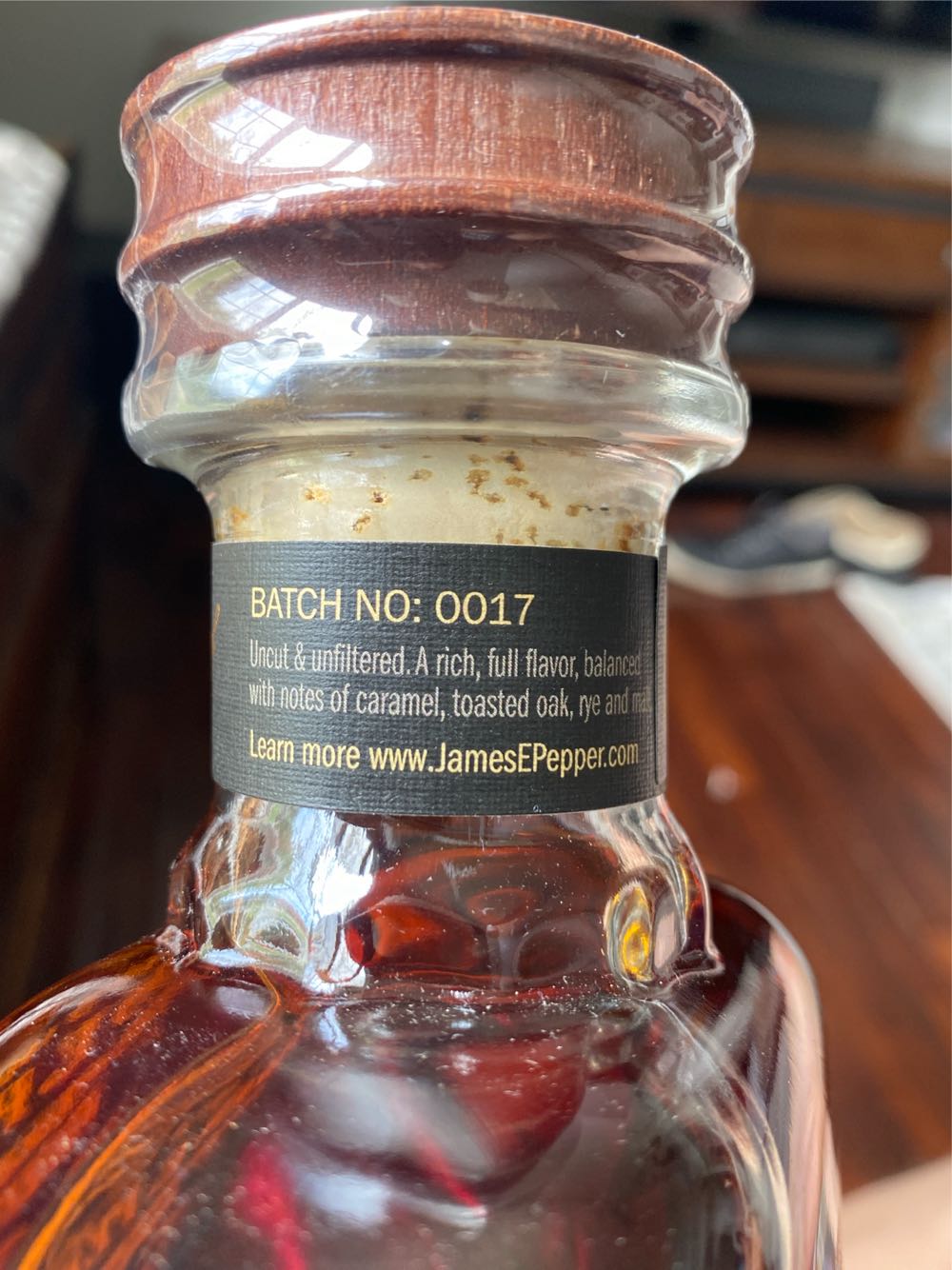 James E Pepper Barrel Proof - James Pepper Distilling Co (750 mL) alcohol collectible [Barcode 860009837720] - Main Image 2