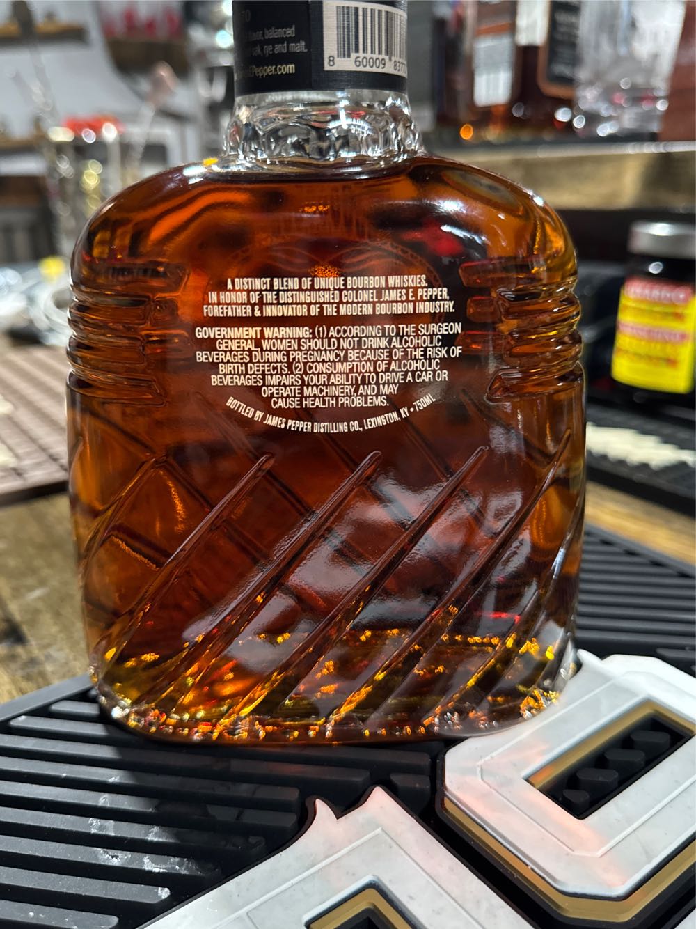 James E Pepper Barrel Proof - James Pepper Distilling Co (750 mL) alcohol collectible [Barcode 860009837720] - Main Image 3