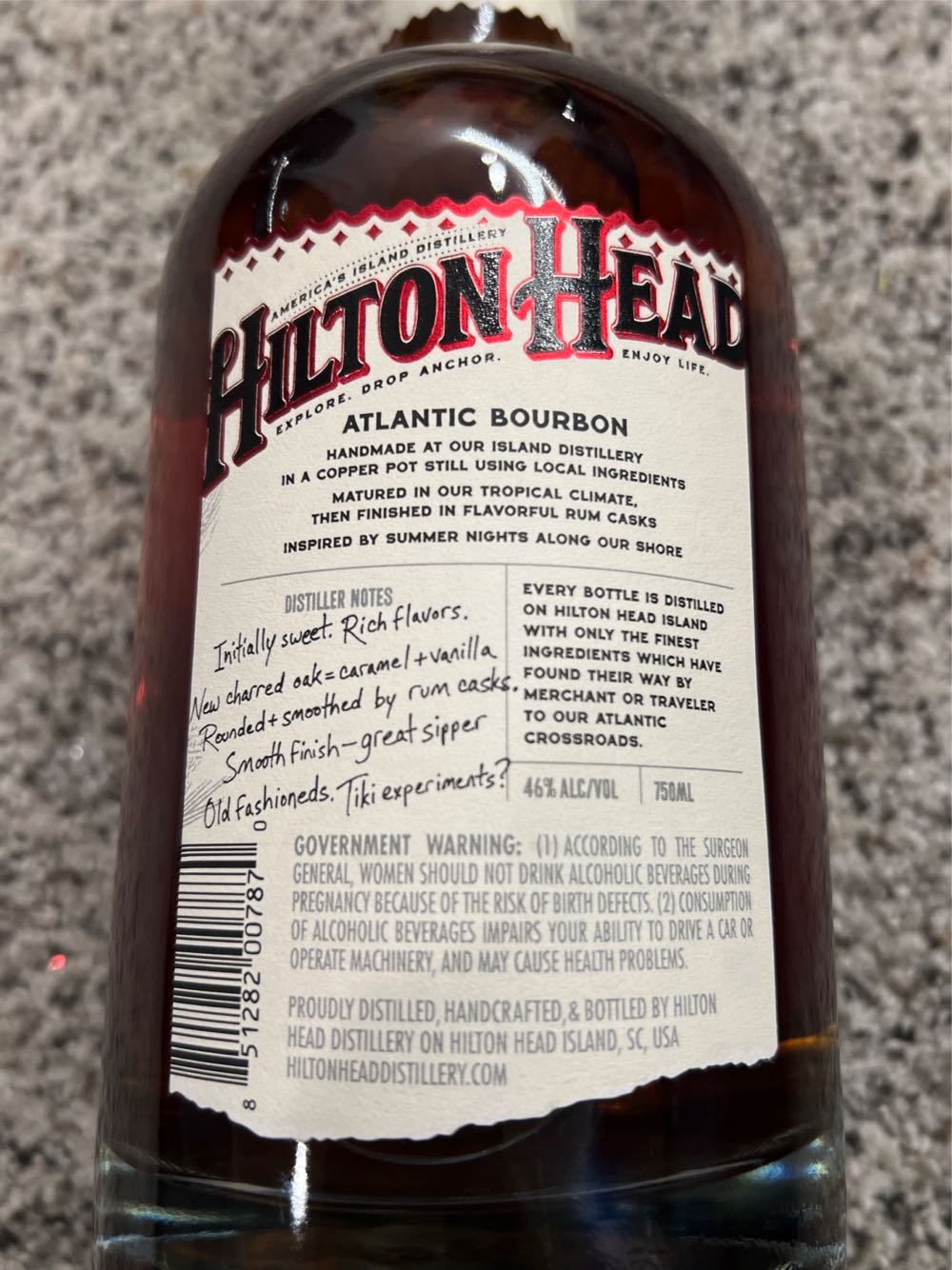 Hilton Head Atlantic Bourbon - Hilton head distillery (750 mL) alcohol collectible [Barcode 851282007870] - Main Image 2
