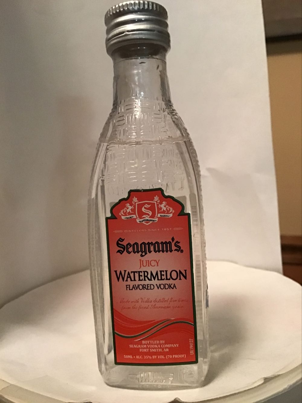 Seagram’s Melon Twisted Gin & Ruby Red Grapefruit & Juicy Watermelon & Raspberry - Joseph Seagram’s & Son (50 mL) alcohol collectible - Main Image 3