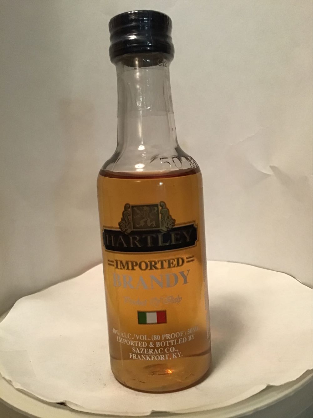 Hartley Brandy & Peach - Sazerac Co (50 mL) alcohol collectible - Main Image 2