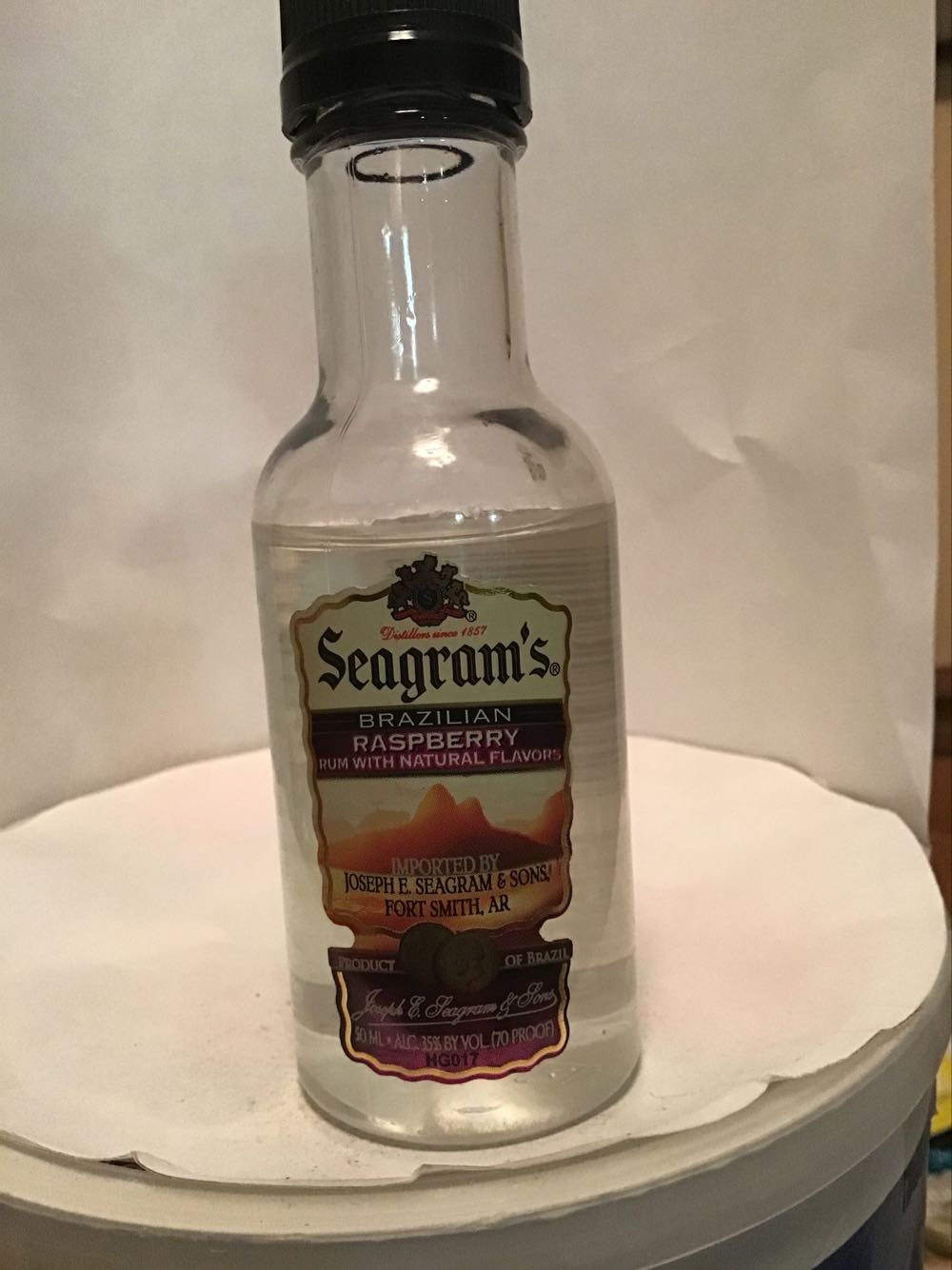 Seagram’s Extra Smooth Vodka & Brazilian Rum & Raspberry - Joseph Seagram’s & Son (50 mL) alcohol collectible - Main Image 3