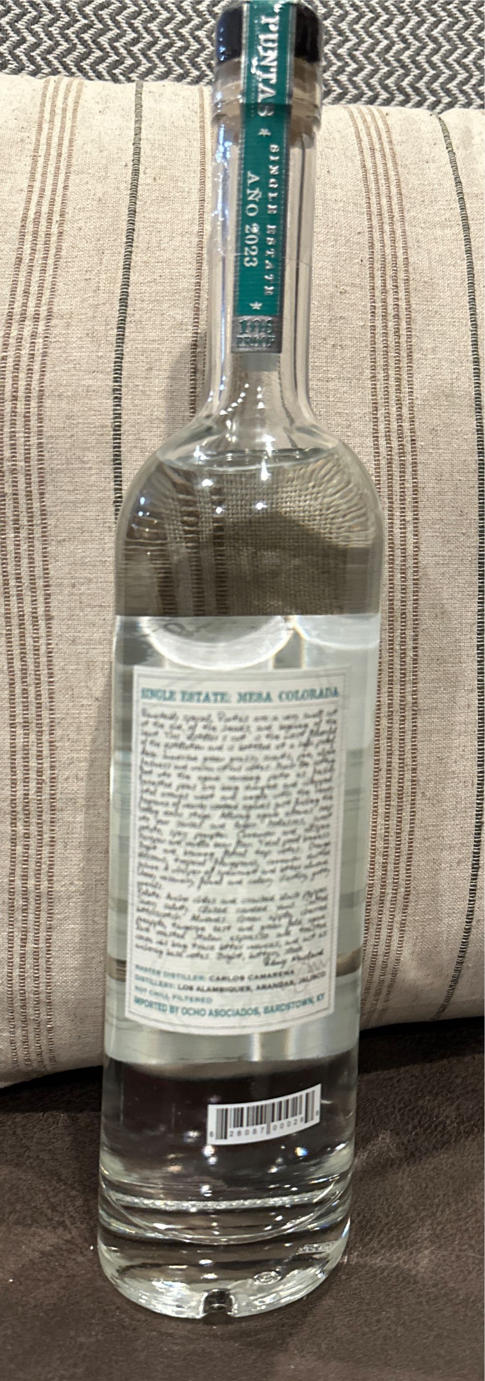 Tequila Ocho Plata Puntas 2024 Mirandillas - NOM 1474 (750 mL) alcohol collectible [Barcode 828087000269] - Main Image 2