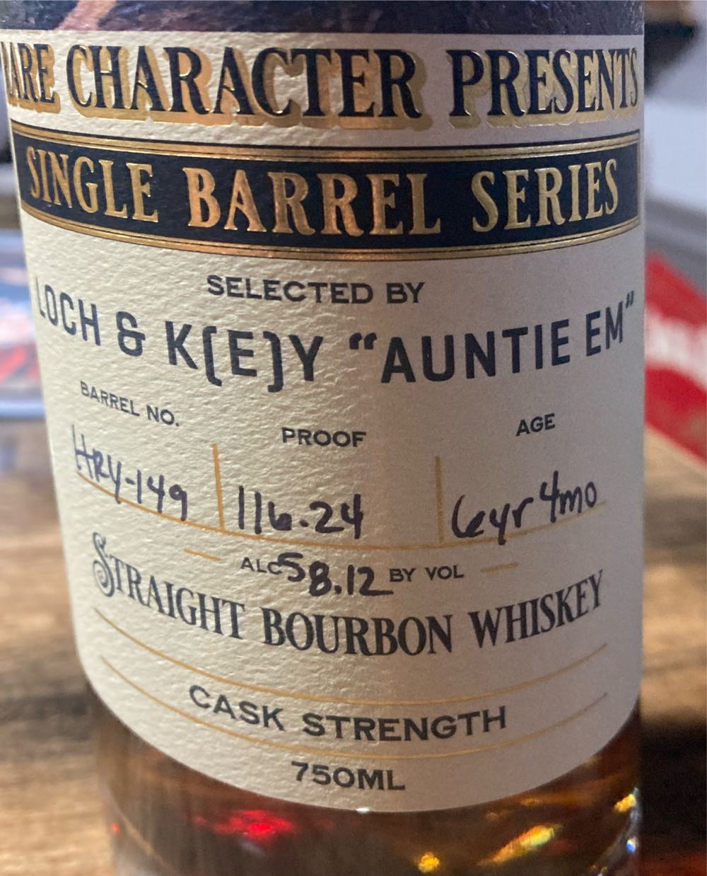 Rare Character L&K Auntie Em - Rare Character Whiskey Co (750 mL) alcohol collectible [Barcode 810096409379] - Main Image 3