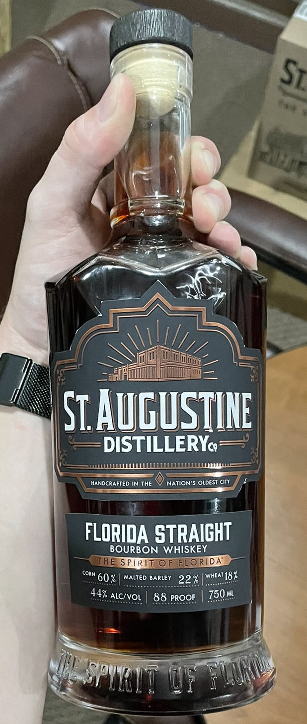 St Augustine Florida Straight Bourbon Whiskey - St Augustine Distillery (750 mL) alcohol collectible [Barcode 853545005326] - Main Image 2