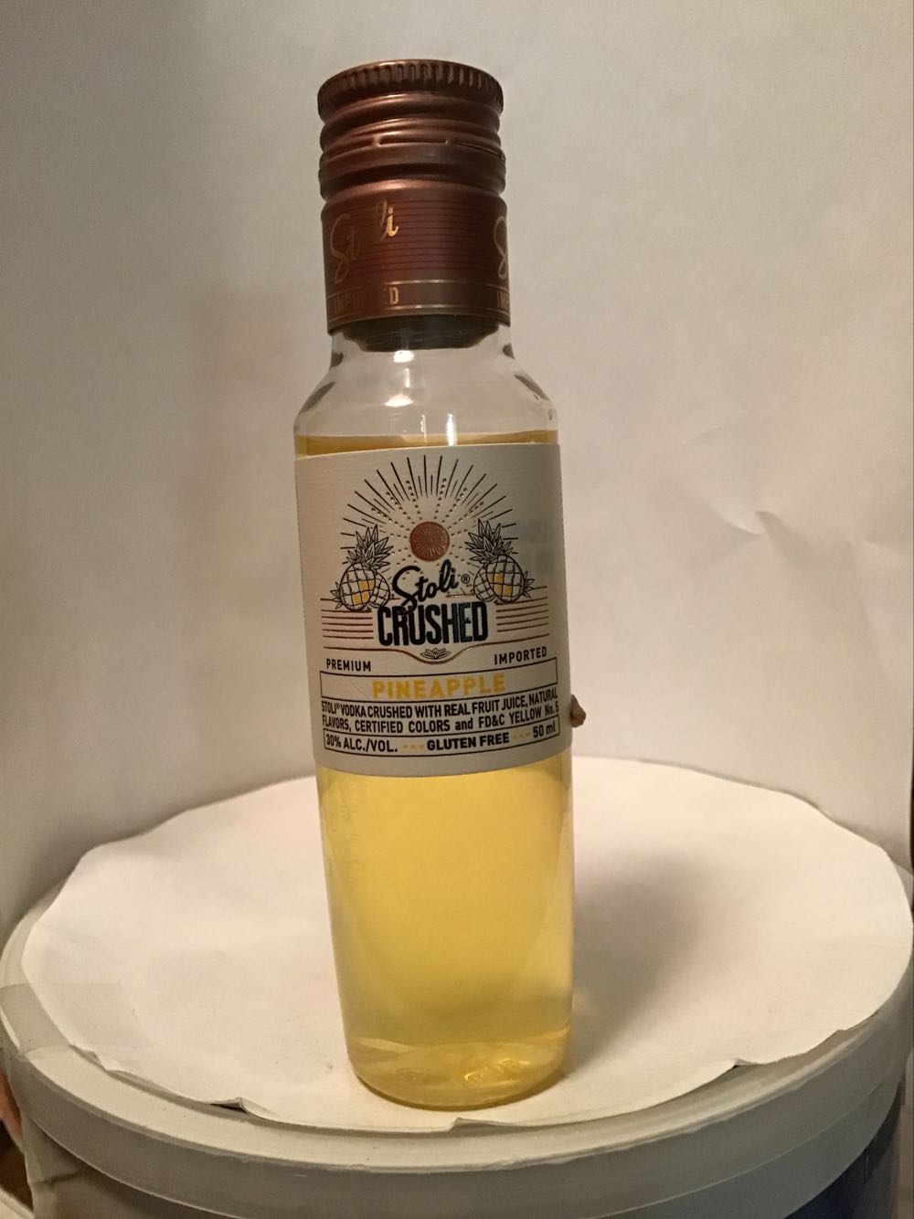 Stoli Crushed Ruby Red Grapefruit & Pineapple - Latvjis (50 mL) alcohol collectible - Main Image 2