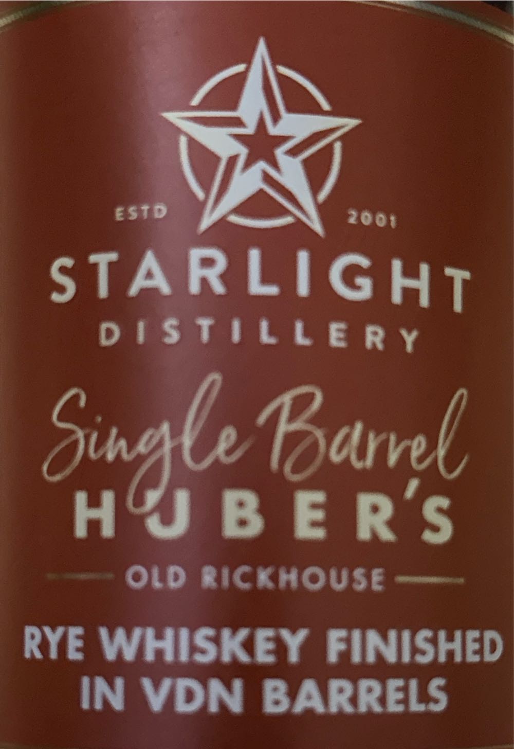 Starlight Single Barrel Bourbon Whiskey