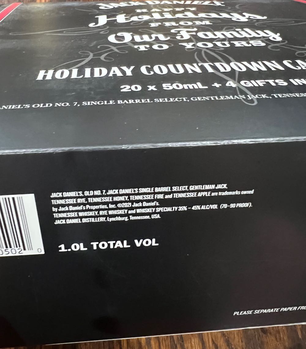 0 Christmas Calendar 20x50 ml 2021  (50 mL) alcohol collectible - Main Image 4