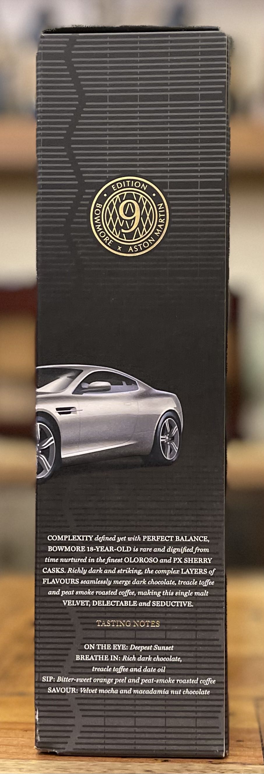 BOWMORE  Aston Martin 18y  Edition 9 Islay Single Malt Scotch Whisky - Bowmore Distillery (700 mL) alcohol collectible [Barcode 5010496000205] - Main Image 4