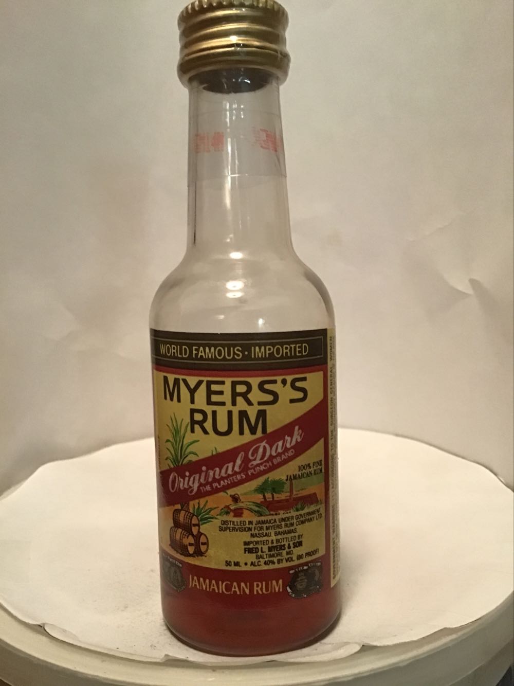 Myers’s Rum - Myers Co. (50 mL) alcohol collectible - Main Image 2