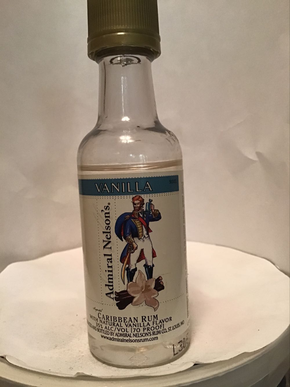 Admiral Nelson’s Pineapple & Vanilla - Admiral Nelson Rum Co. (50 mL) alcohol collectible - Main Image 2