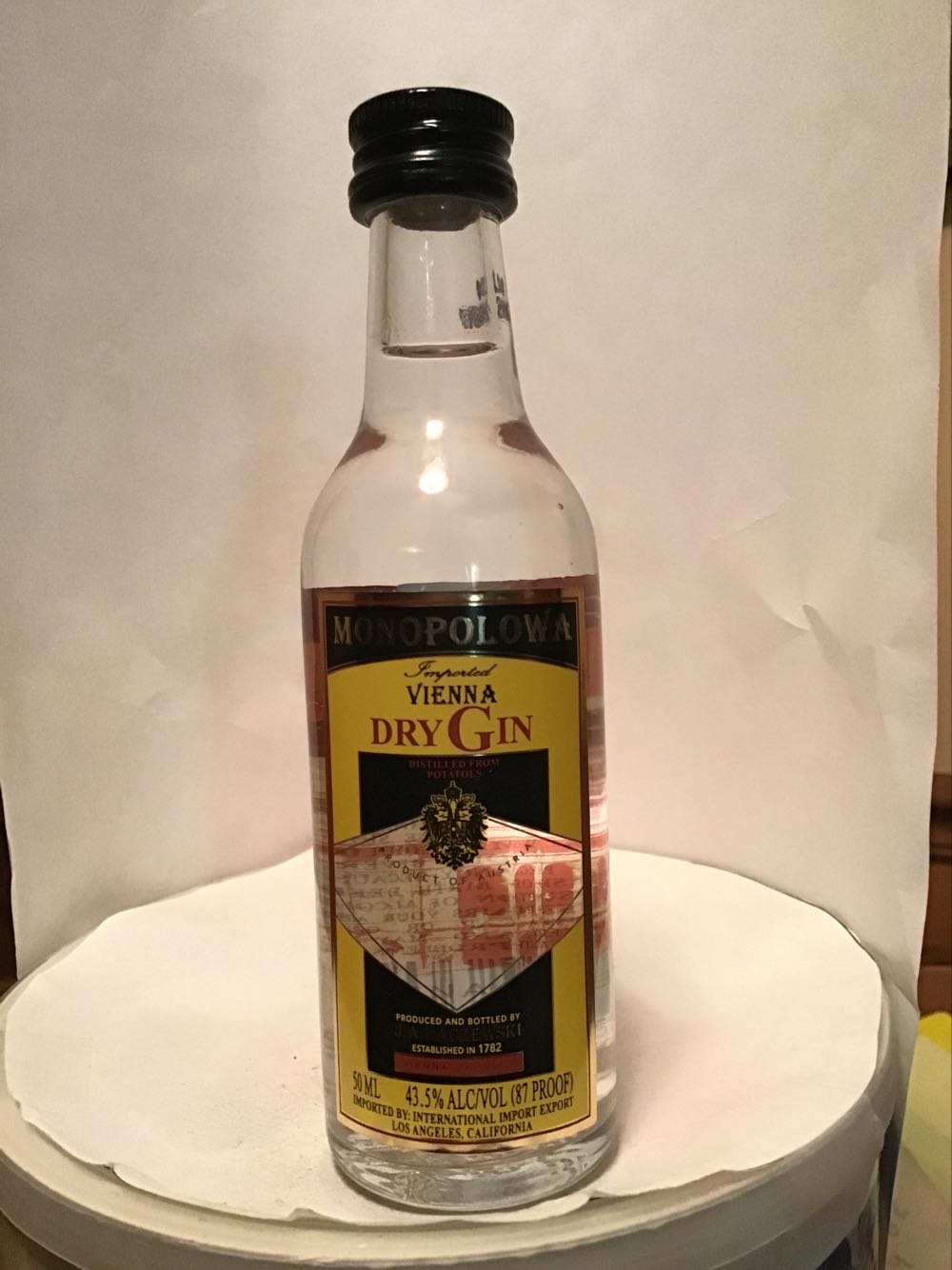 Monopolowa Dry Gin - J.A. Baczewski (50 mL) alcohol collectible - Main Image 2