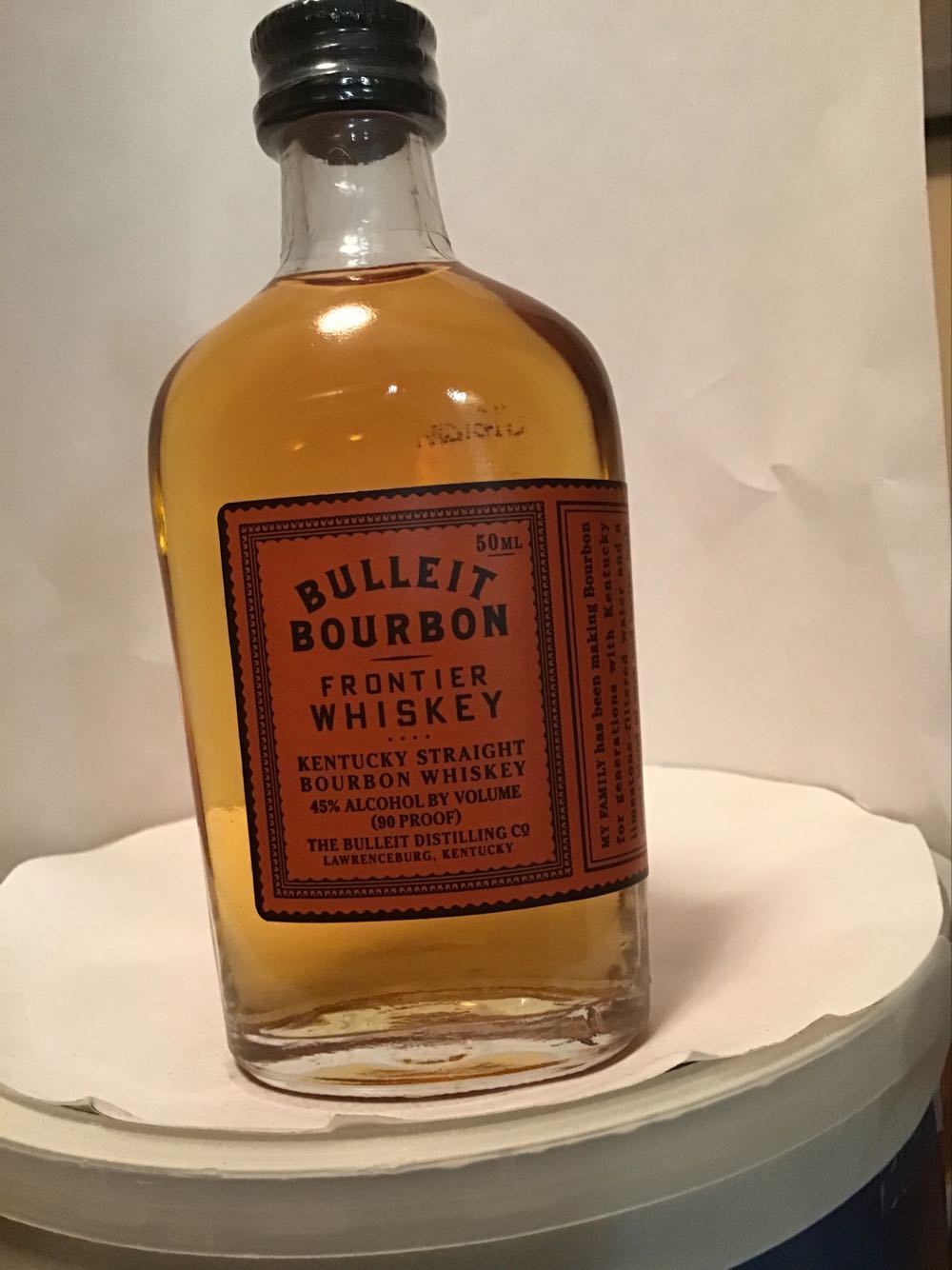 Bulleit Bourbon Frontier - Bulleit Distilling Co. Louisville KY (50 mL) alcohol collectible - Main Image 2