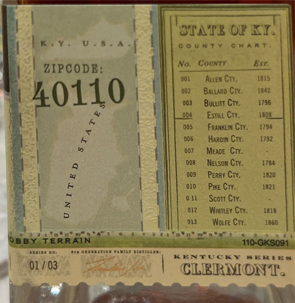 Jim Beam Hardins Creek - Clermont - James B. Beam Distilling Co. (200 mL) alcohol collectible [Barcode 080686002727] - Main Image 2