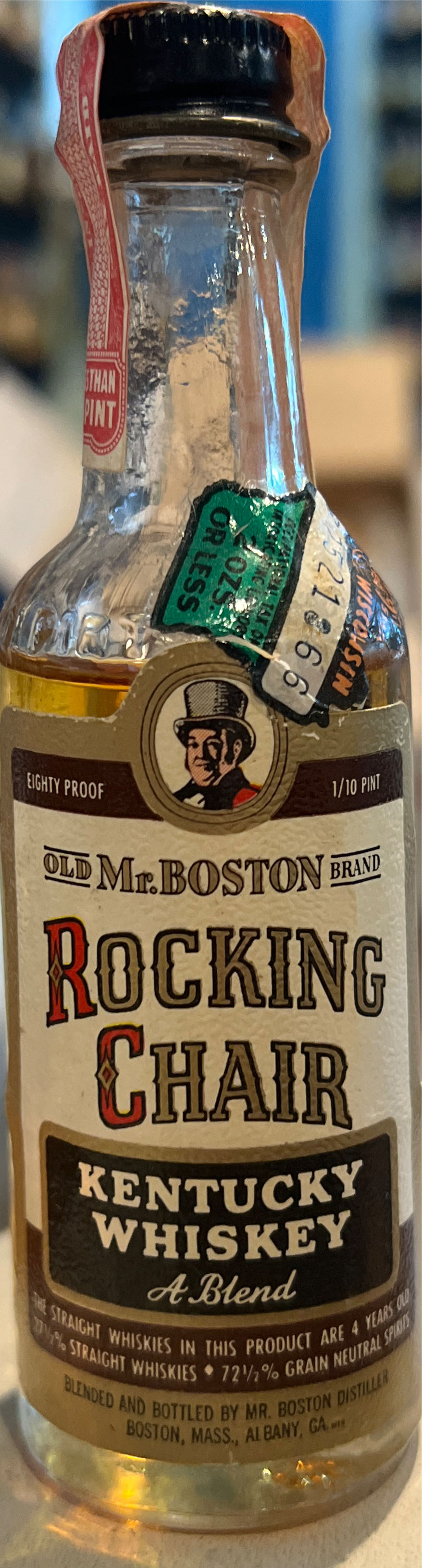 Old Mr. Boston Rocking Chair - Mr. Boston Distiller (1.10 FL OZ) alcohol collectible - Main Image 3