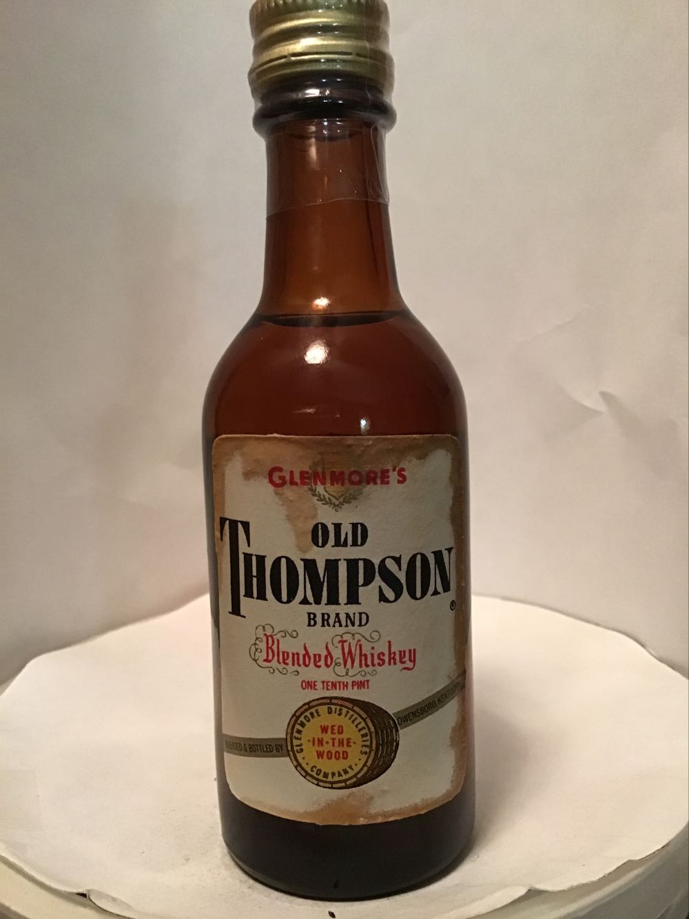 Old Thompson - Glenmore Distillery (1.10 FL OZ) alcohol collectible - Main Image 2