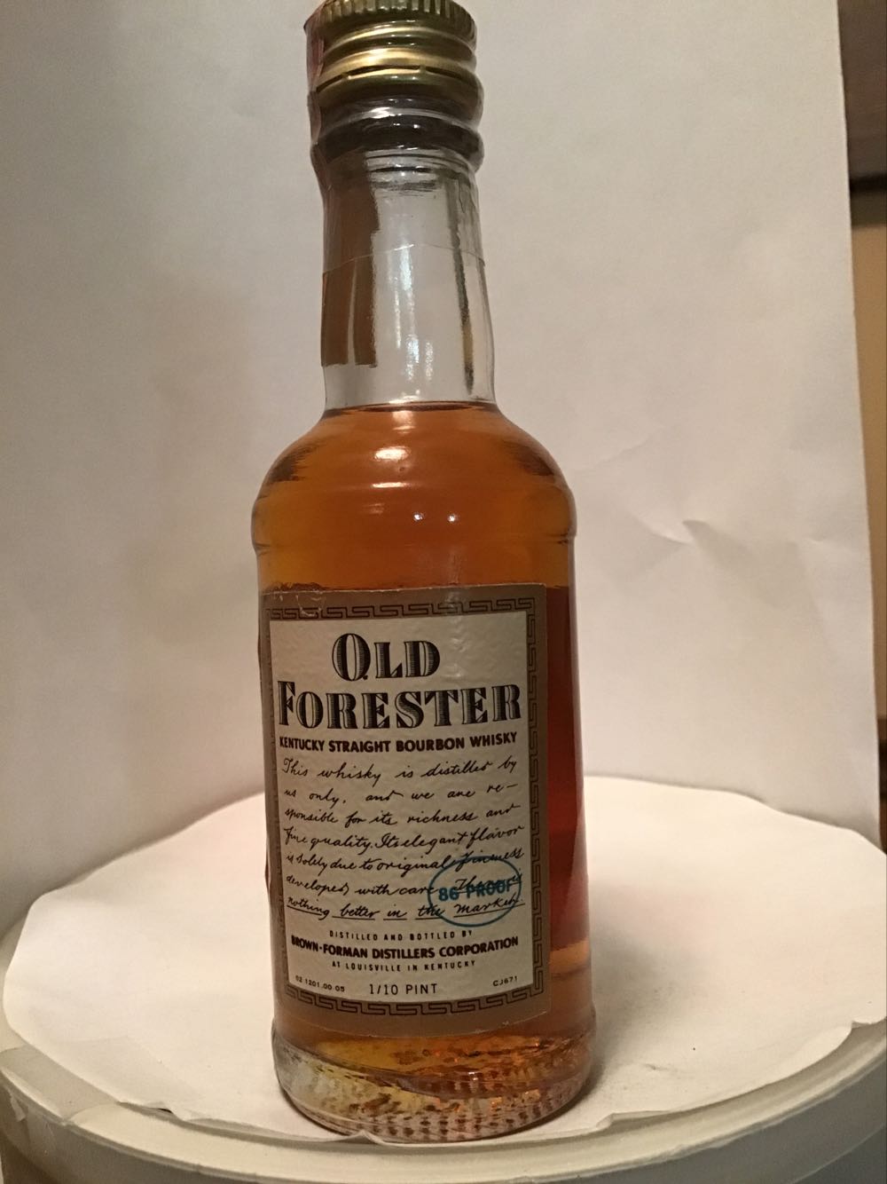 Old Forester - Brown Forman (1.10 FL OZ) alcohol collectible - Main Image 3