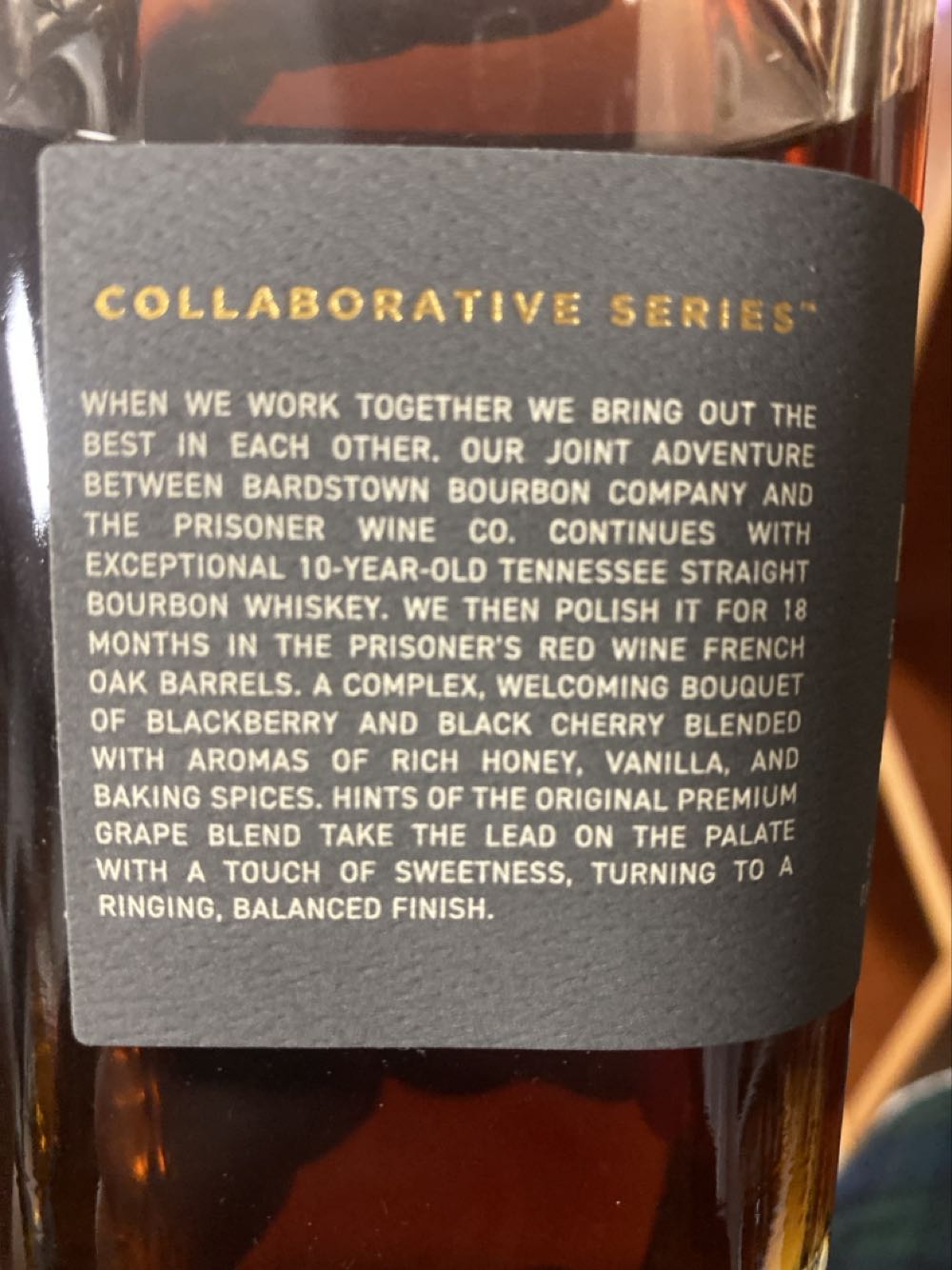 Bardstown Bourbon Company The Prisoner - Bardstown Bourbon Company alcohol collectible - Main Image 2
