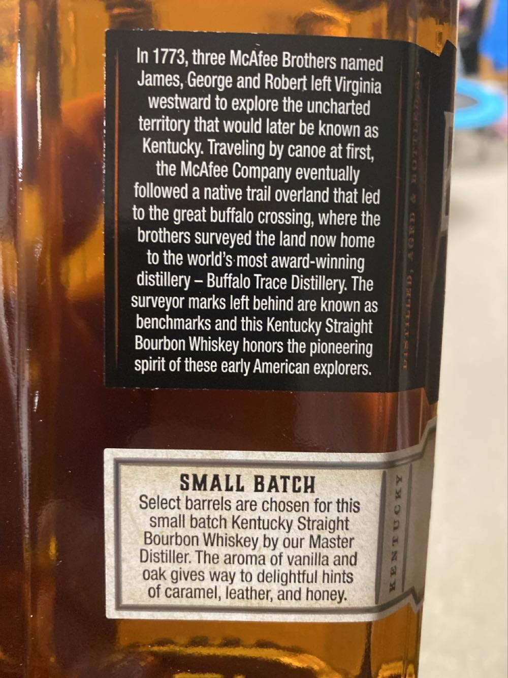 Benchmark Small Batch  alcohol collectible - Main Image 2