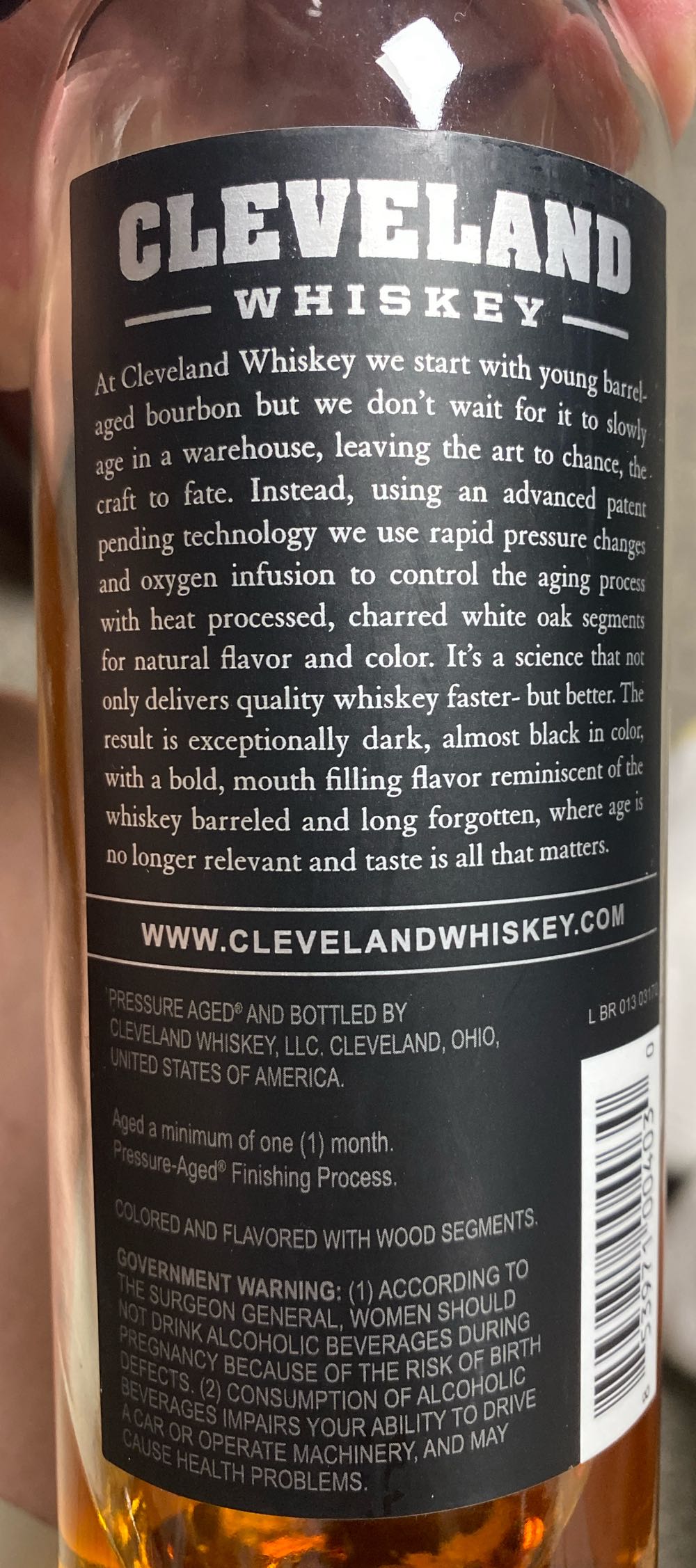 Cleveland Black Reserve - Cleveland Whiskey alcohol collectible - Main Image 2