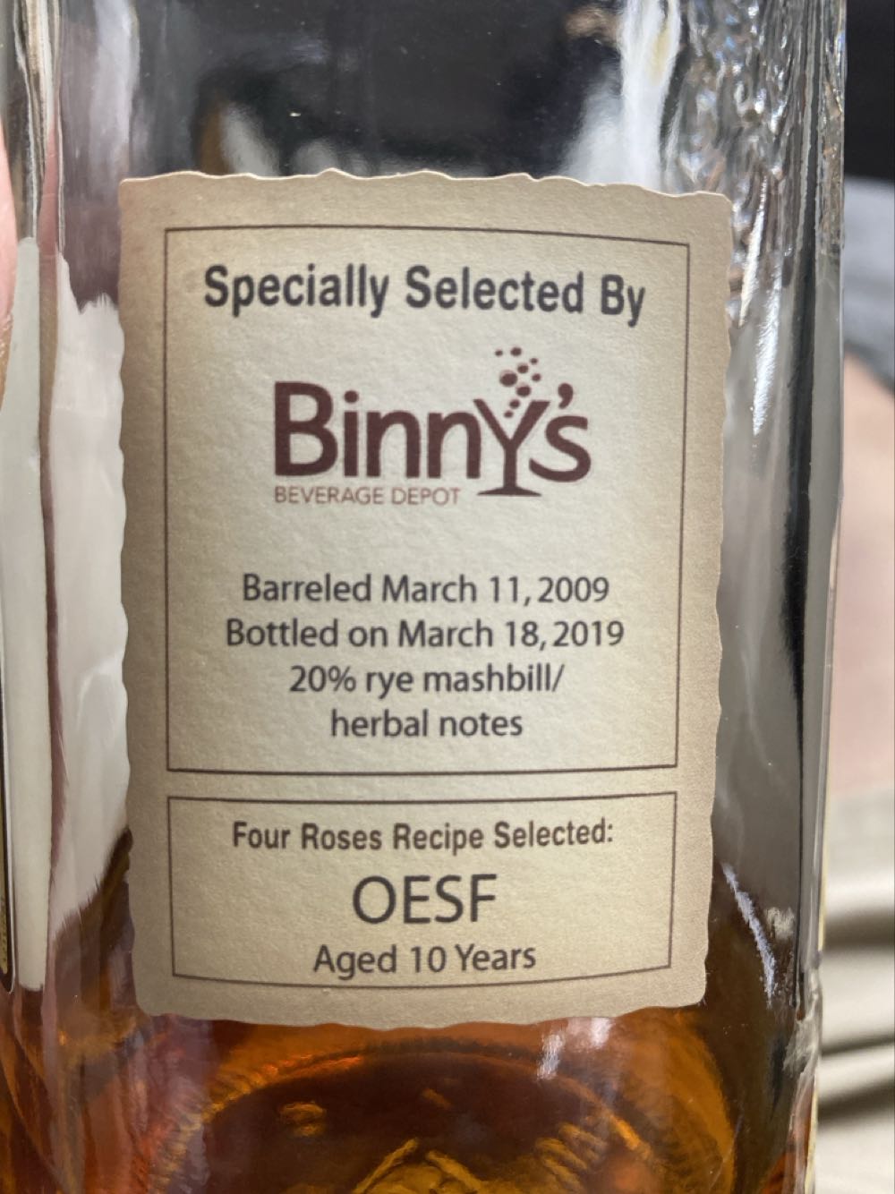 Four Roses Single Barrel Barrel Strength OESF  alcohol collectible - Main Image 2