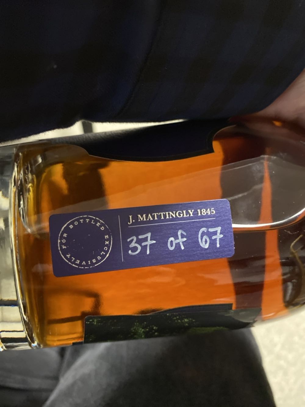 J Mattingly Private Barrel Select - J Mattingly 1845 Distillery alcohol collectible - Main Image 3