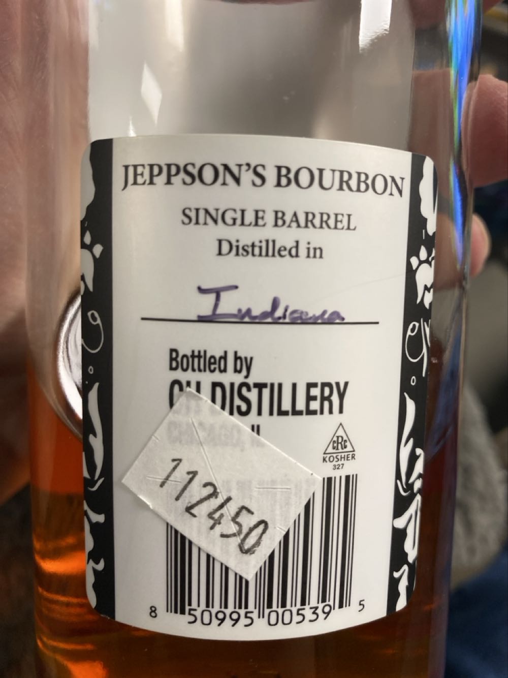 Jeppson’s Bourbon Cask Strength Single Barrel - CH Distillery alcohol collectible - Main Image 2
