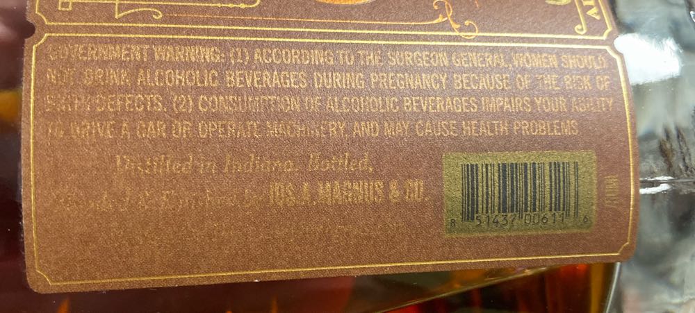 Joseph Magnus Cigar Blend Bourbon Batch 33 - Jos. A. Magnus & Co alcohol collectible - Main Image 2