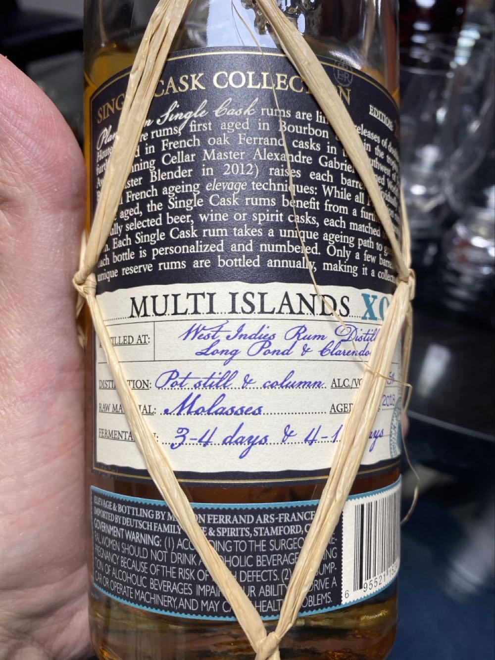 Plantation Rum Multi Islands XO - Maison Ferrand Chateau De Bonbonnet, France alcohol collectible - Main Image 2