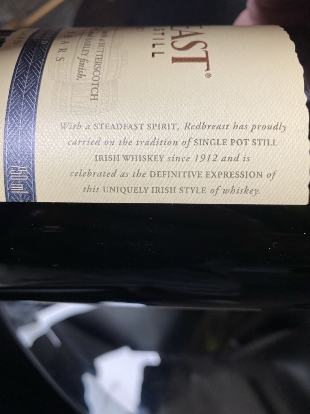 Redbreast Single Pot Still Irish Whiskey 12 Yr Cask Strength - The Midleton Distillery alcohol collectible - Main Image 4